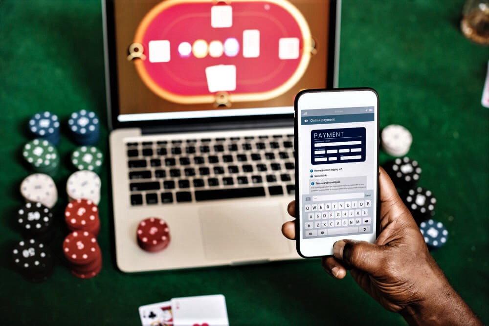 iPhone on gambling table
