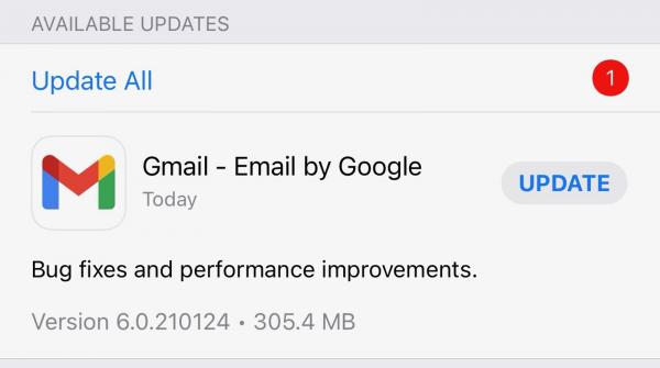 photo of Gmail for iOS Updated for the First Time in Three Months image