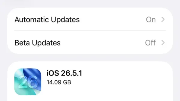 iOS 26.5.1 update fixes charging…