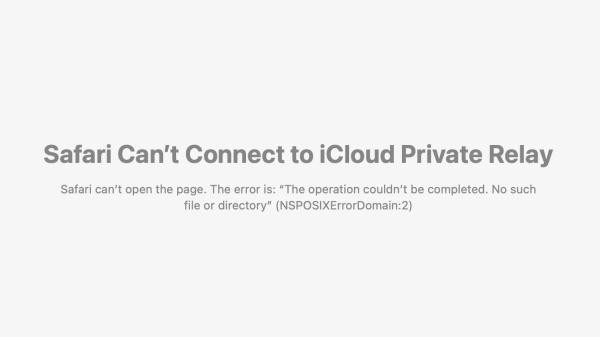 iCloud Private Relay Experiencing Outage