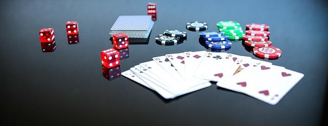 dice chips and cards