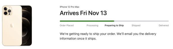 photo of iPhone 12 Mini and iPhone 12 Pro Max Order Statuses Begin Shifting to 'Preparing to Ship' image