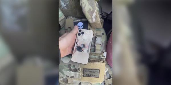photo of iPhone allegedly stops bullet, saving Ukrainian soldier’s life image