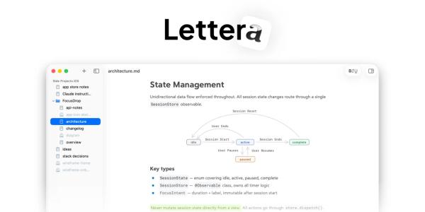 Bear app developers announce Lettera, a…