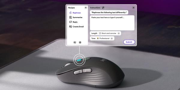 photo of Logitech’s latest wireless mouse features a dedicated ChatGPT button image