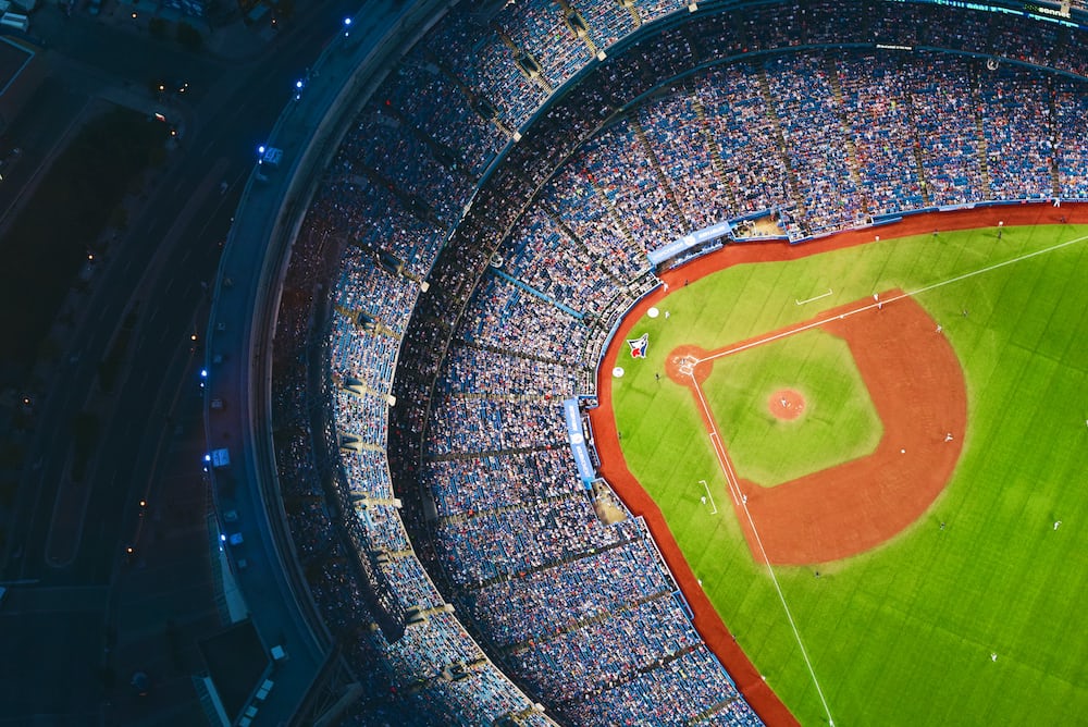 baseball stadium from above