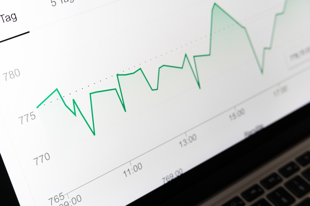 Data shown on a laptop screen.