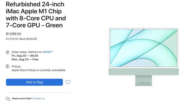 photo of Apple Now Selling Refurbished 24-Inch M1 iMacs in the United States image
