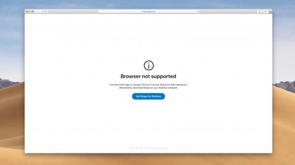 photo of Microsoft confirms the latest version of Skype for Web drops support for Safari image