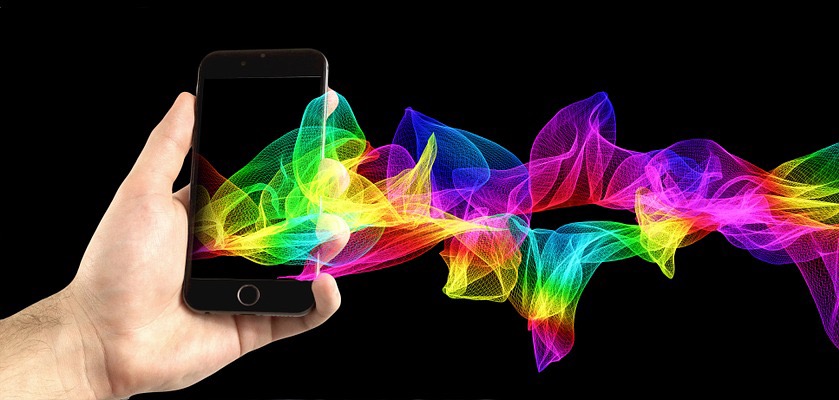 smartphone rainbow design